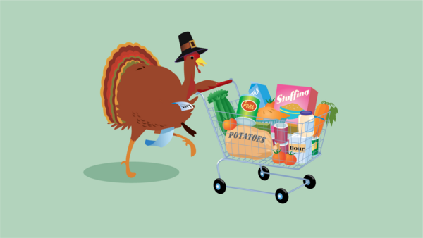 Turkey Shopping Cart Thanksgiving 01
