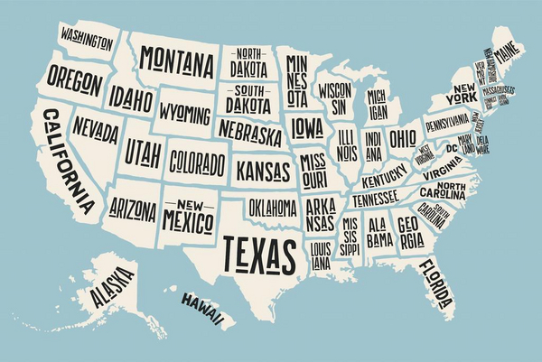 Map USA COLOURBOX21457406