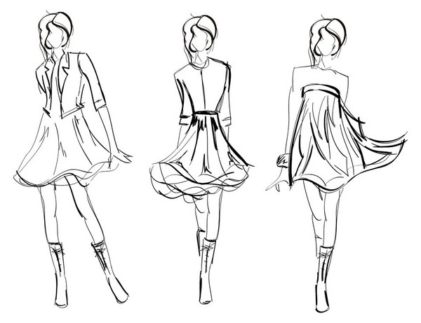 Fashion sketches  Ice Storm shutterstock 70330342